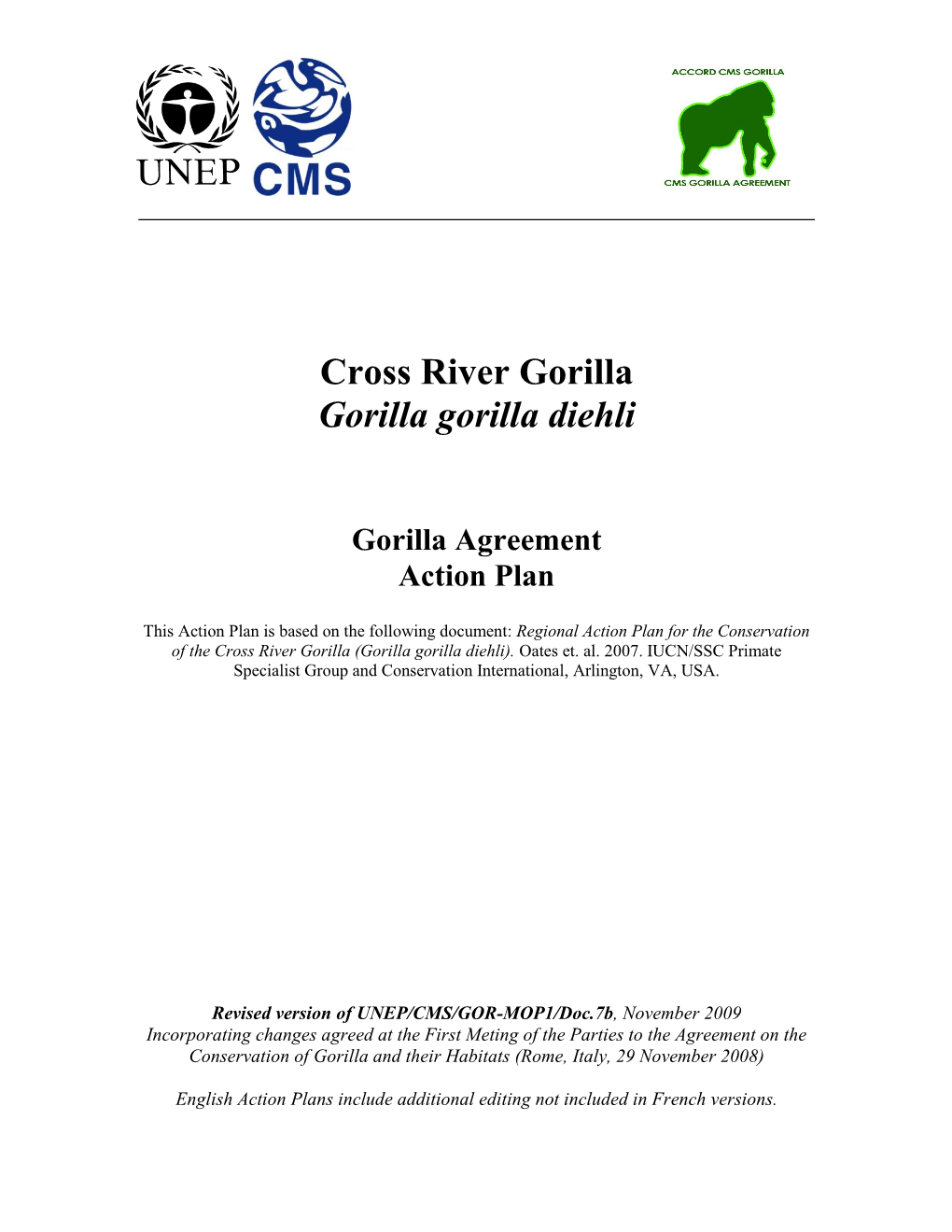 Cross River Gorilla Gorilla Gorilla Diehli