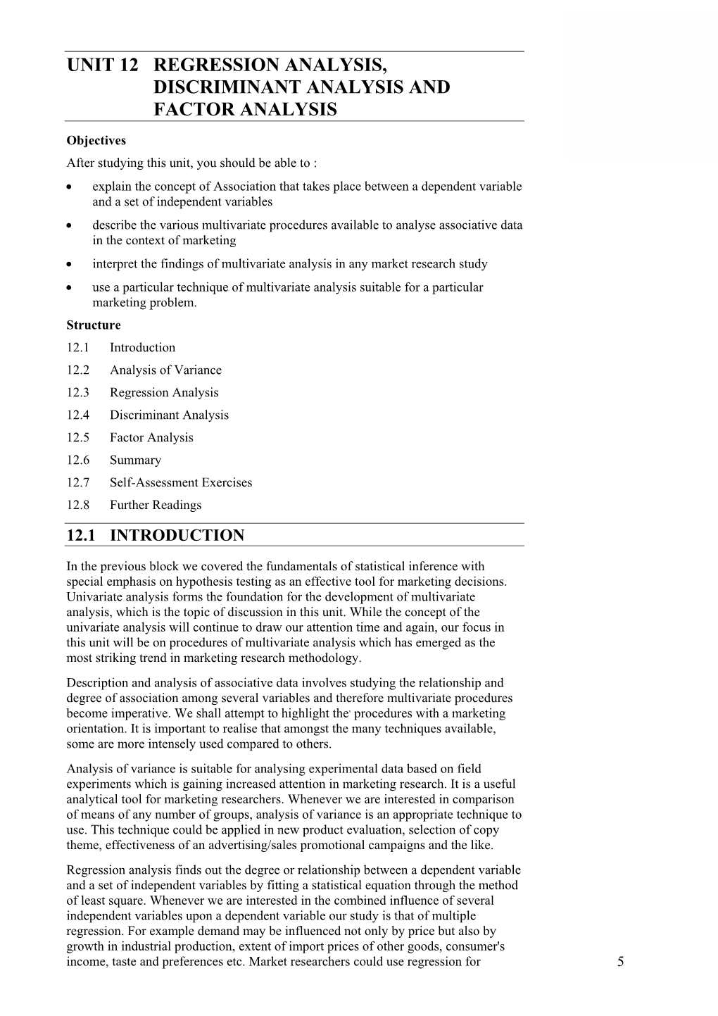 Unit 12 Regression Analysis, Discriminant