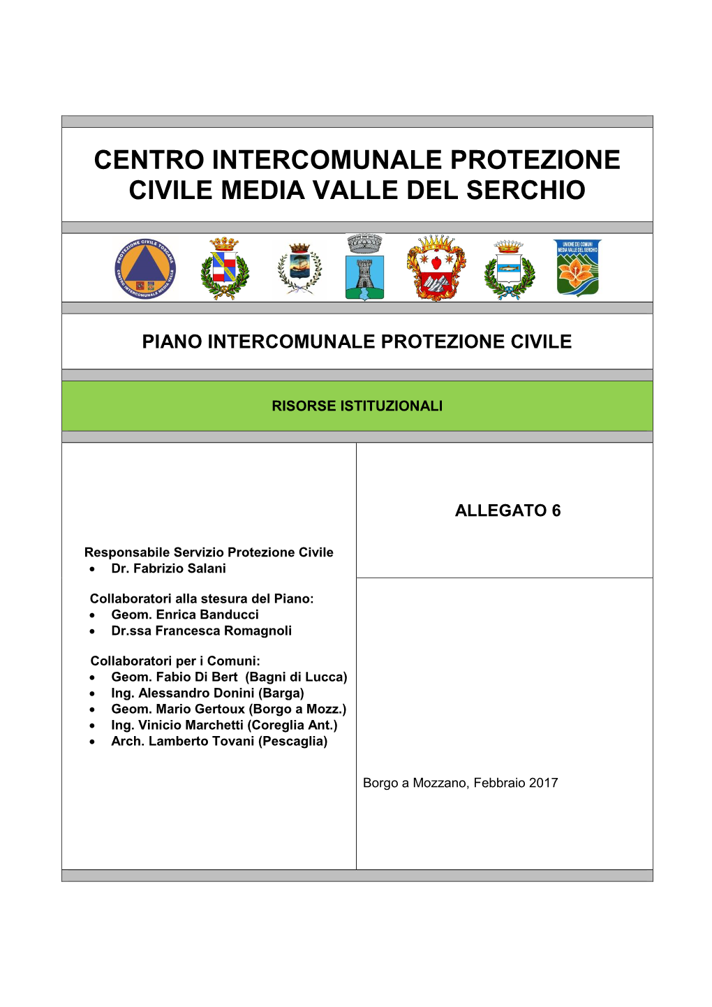 Centro Intercomunale Protezione Civile Media Valle Del Serchio