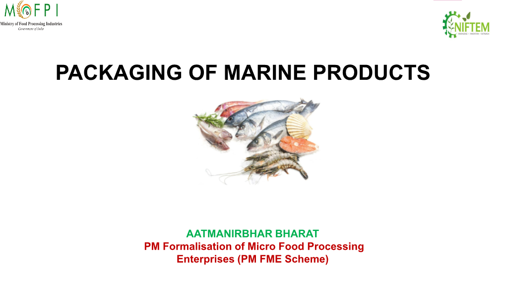 Packaging of Marine Products