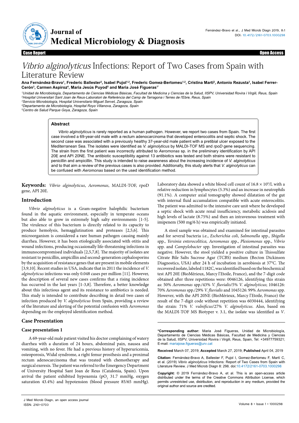 Vibrio Alginolyticus Infections