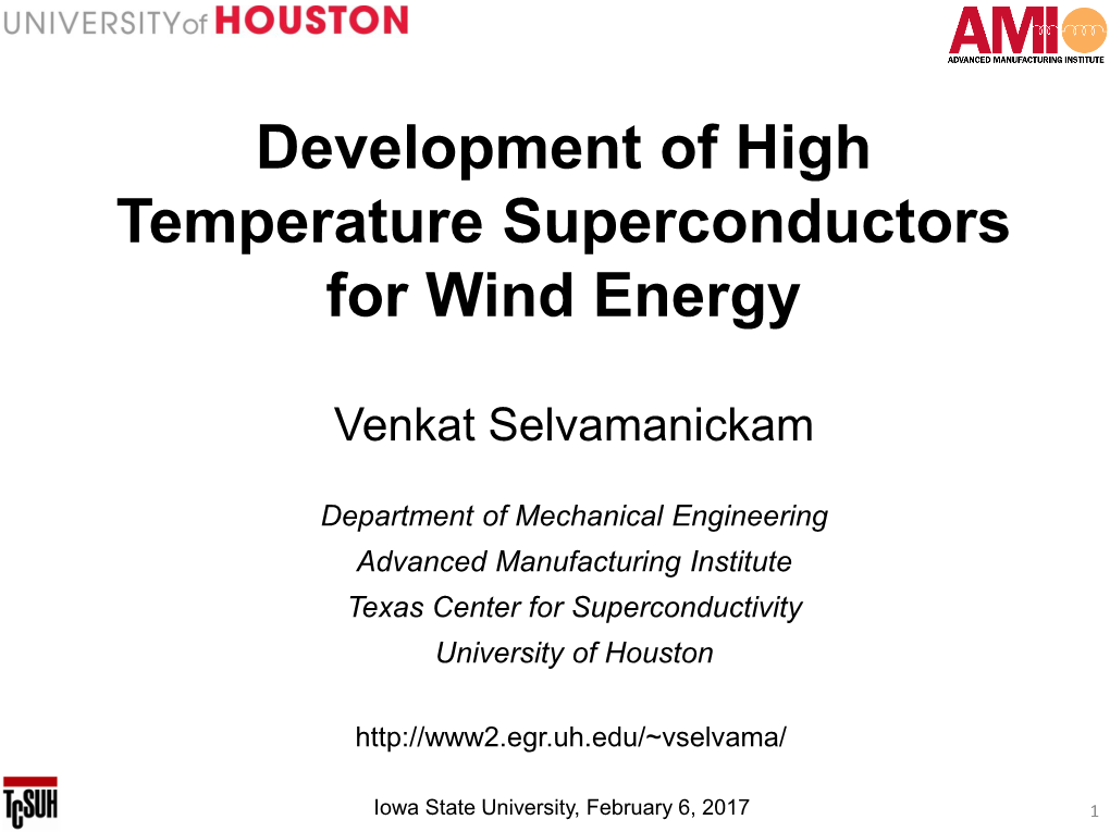 Development of High Temperature Superconductors for Wind Energy