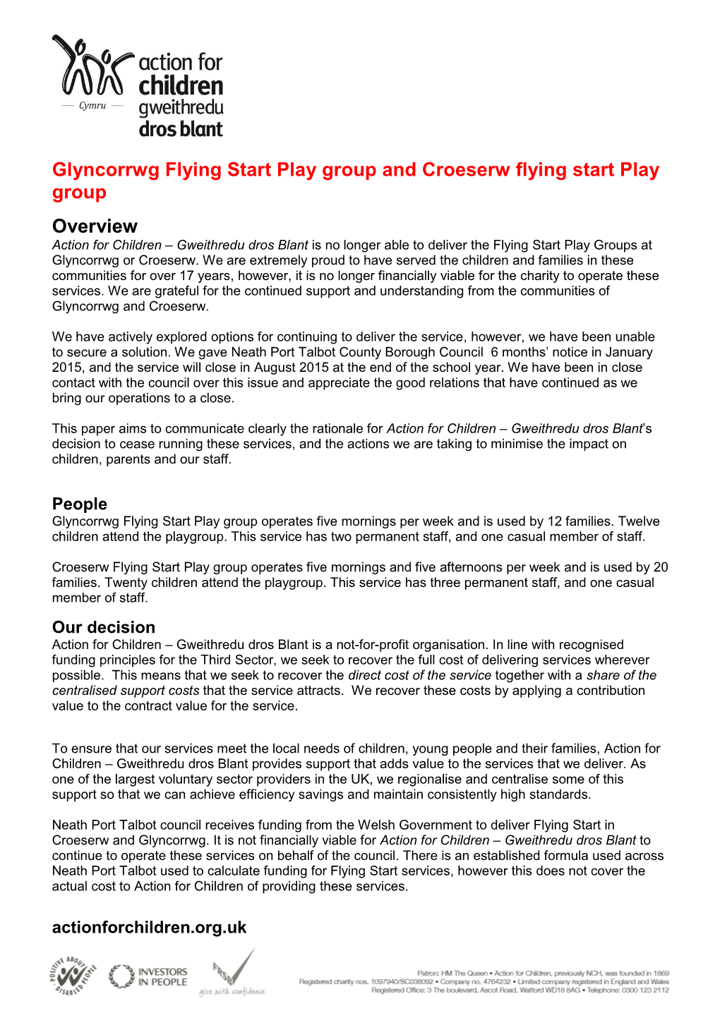 Glyncorrwg Flying Start Play Group and Croeserw