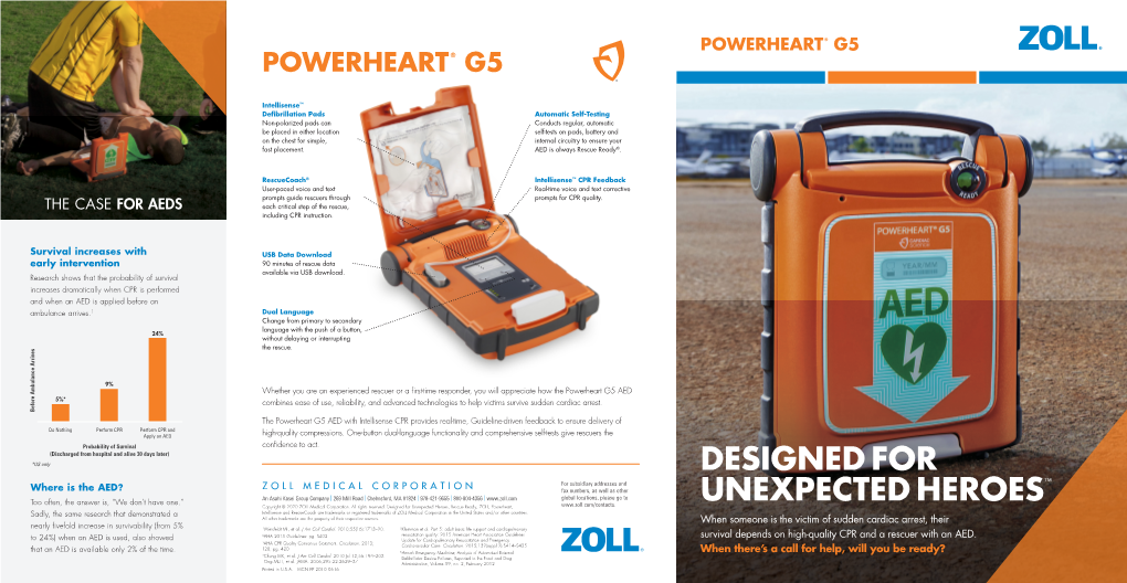 DESIGNED for UNEXPECTED HEROES™ “I Was Not Expecting the AED to Walk Me the Survival Rate from Sudden Cardiac Arrest (SCA) Through Doing Compressions