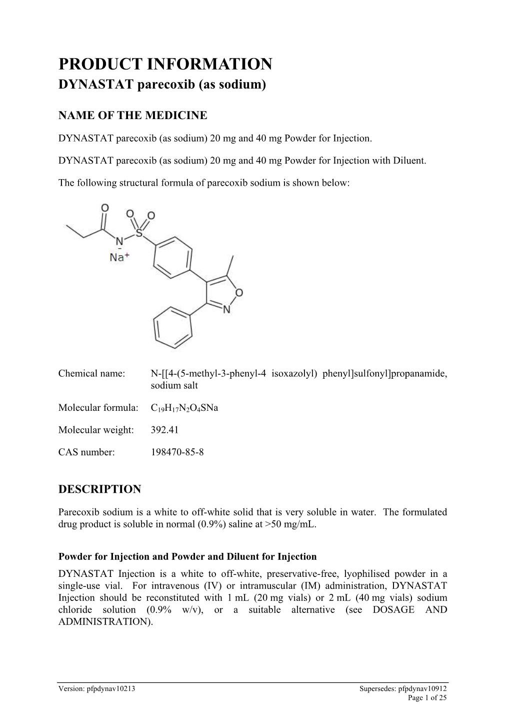 Parecoxib (As Sodium)