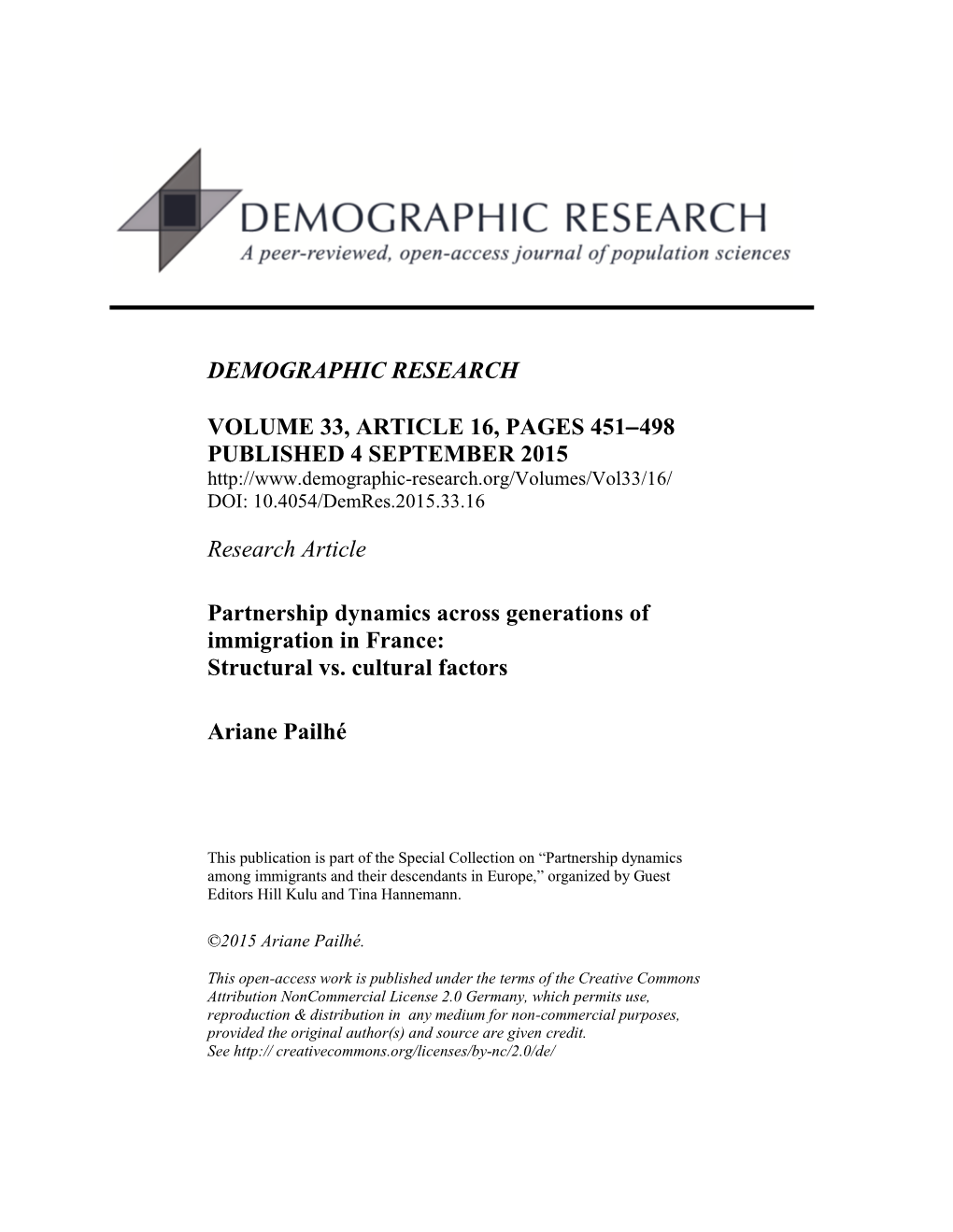 Partnership Dynamics Across Generations of Immigration in France: Structural Vs. Cultural Factors