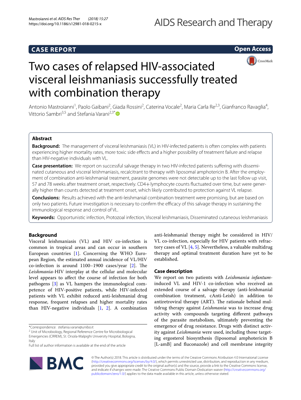 Two Cases of Relapsed HIV-Associated Visceral