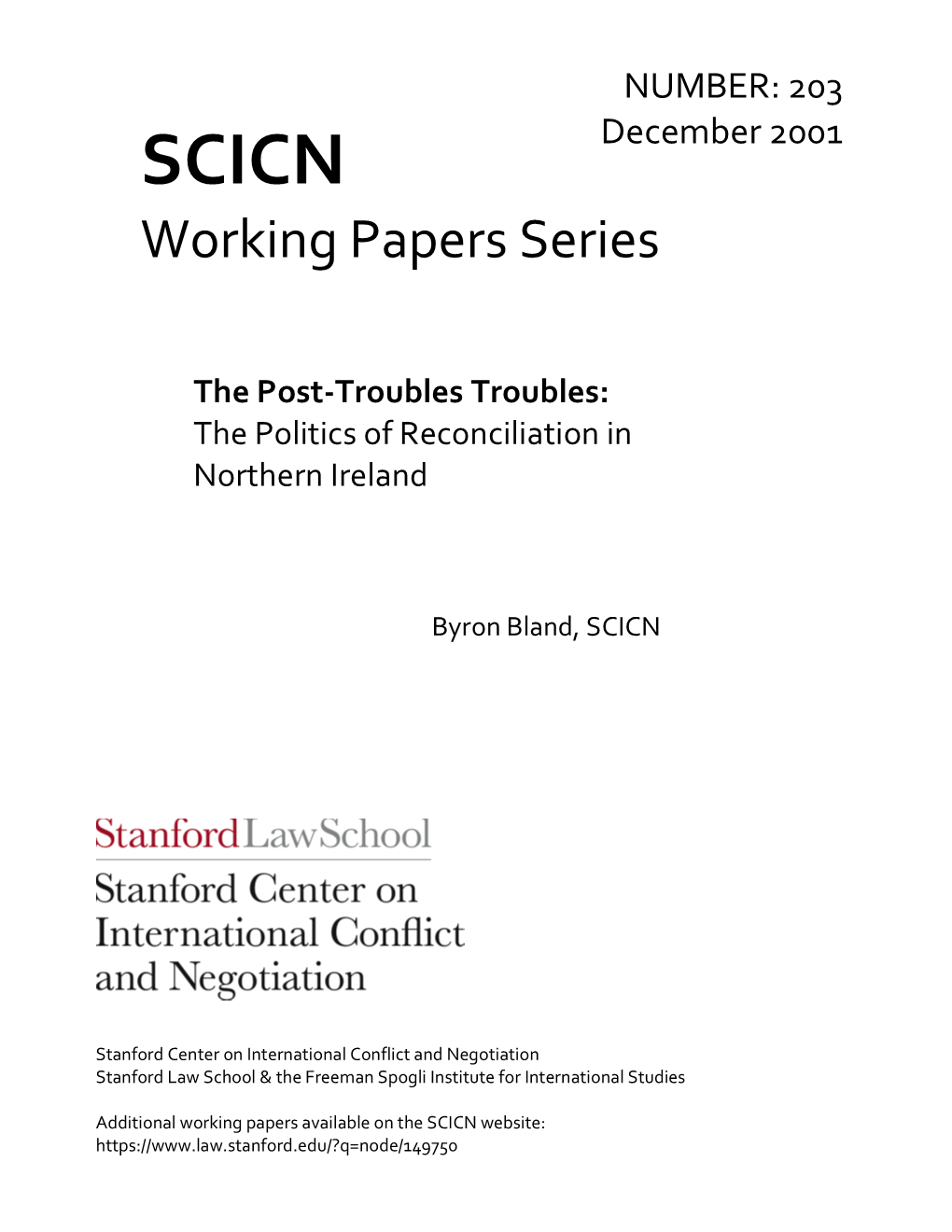 SCICN% December(2001( Working(Papers(Series(