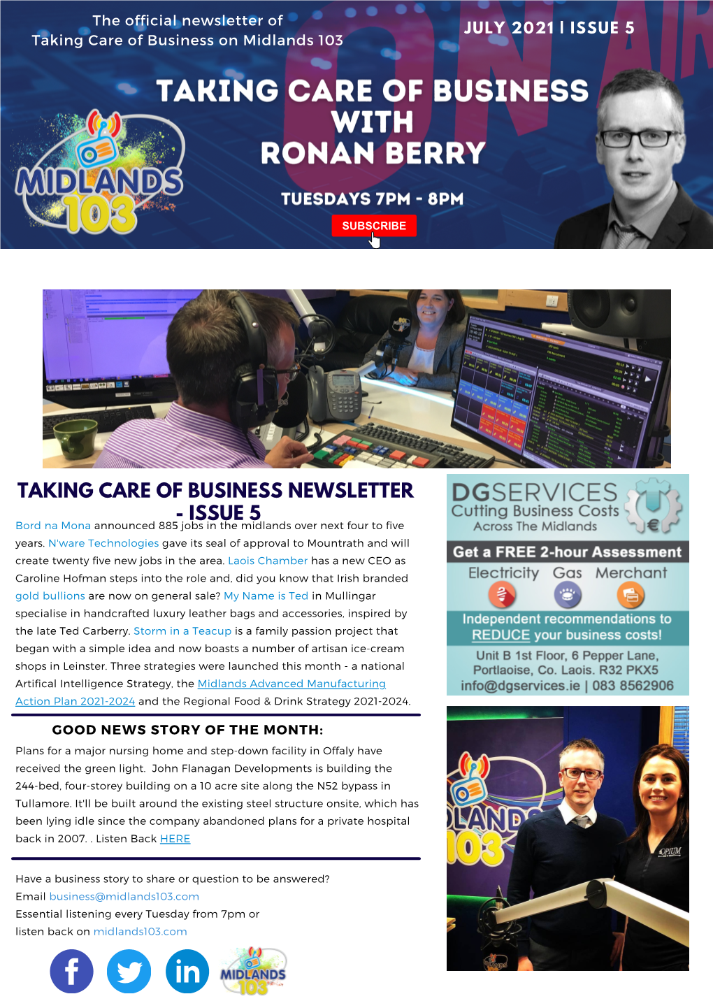 Taking Care of Business Newsletter