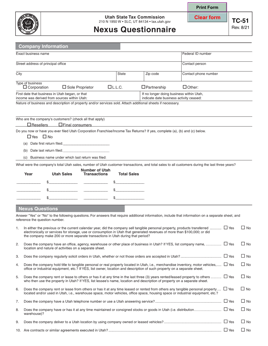 TC-51 Nexus Questionnaire Rev