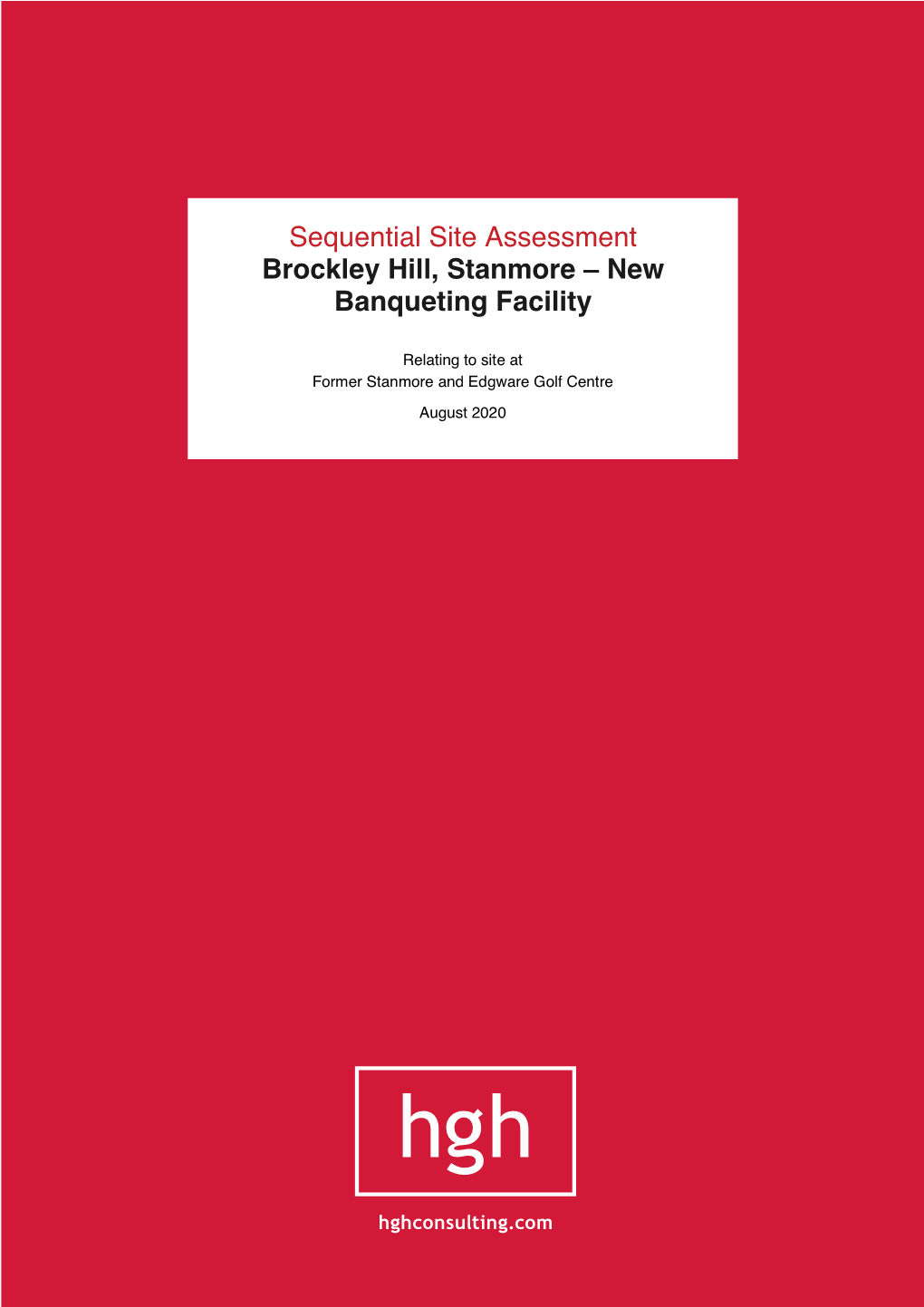 Sequential Site Assessment Brockley Hill, Stanmore New