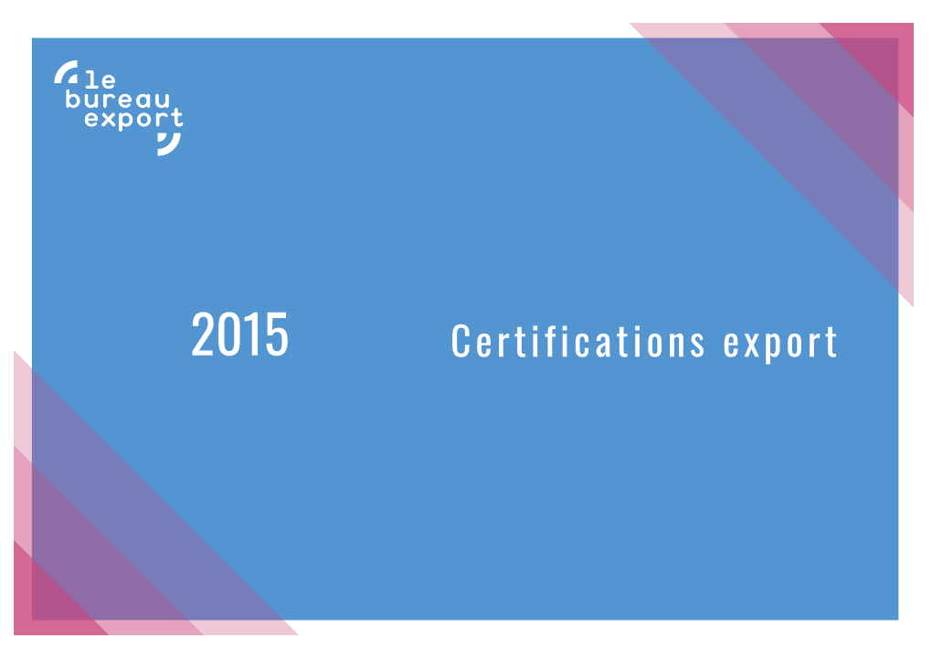 Certifications Export Certifications Export 2015