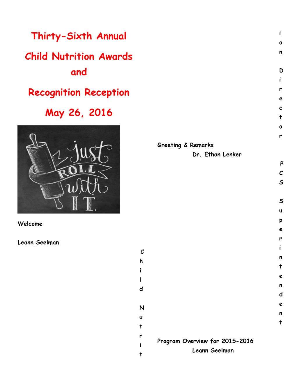 Child Nutrition Awards And