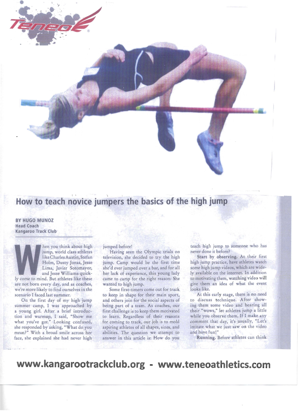 How to Teach Novice Jumpers the Basics of the High Jump