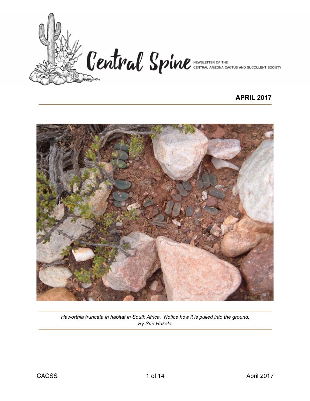 April 2017 Newsletter