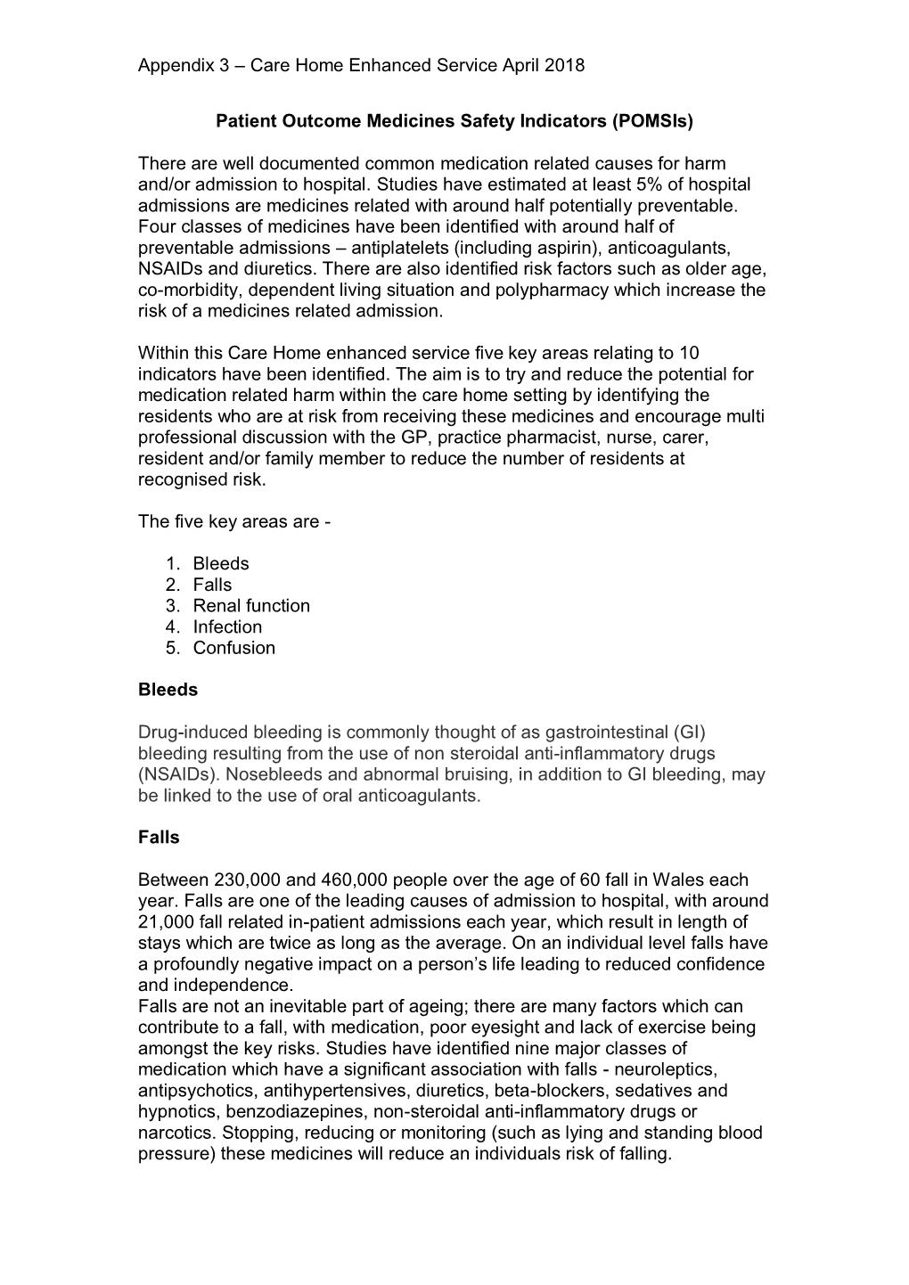 Patient Outcome Medicines Safety Indicators (Pomsis)