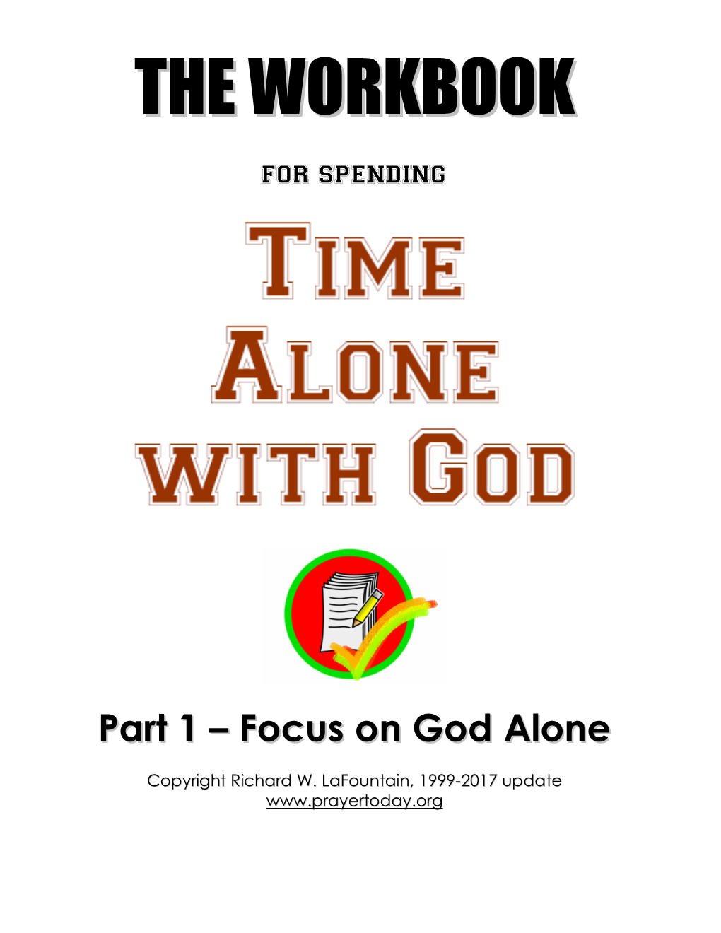 Prayer Training Workbook