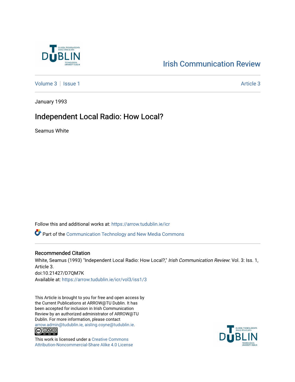 Independent Local Radio: How Local?