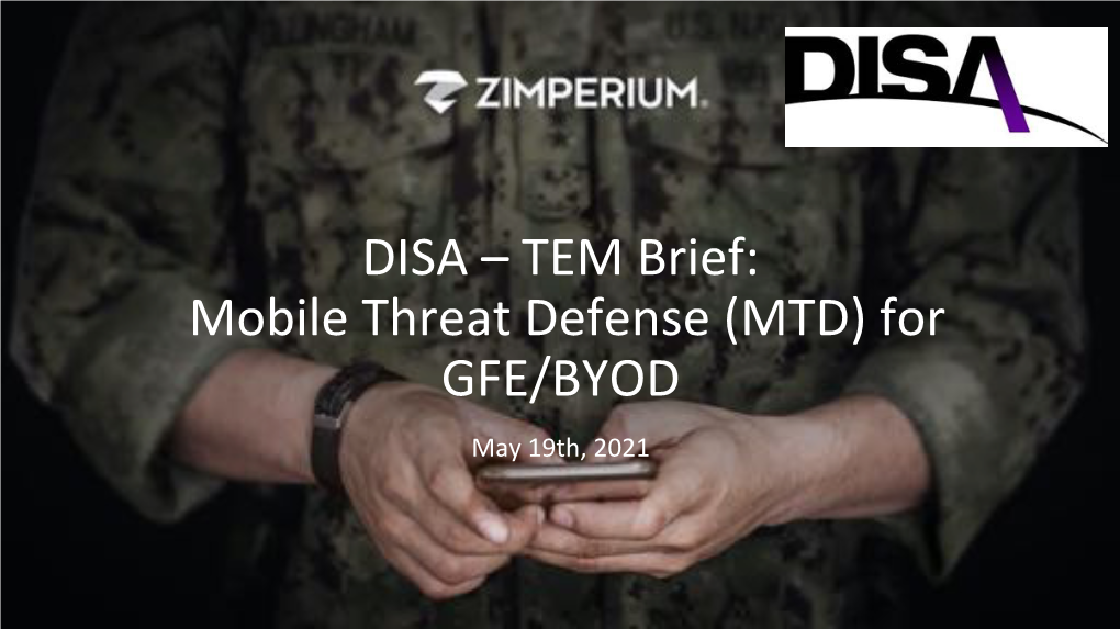 Mobile Threat Defense