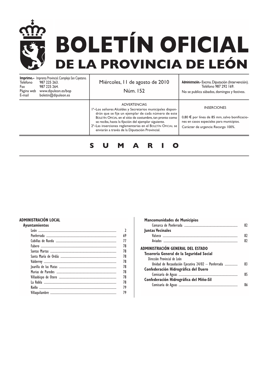 Boletín Oficial De La Provincia De León