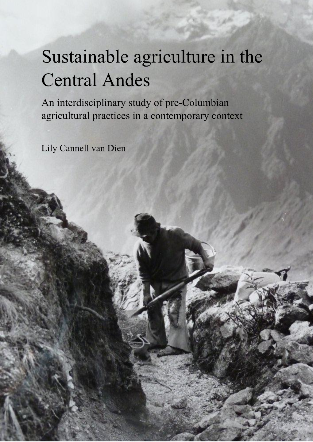 Sustainable Agriculture in the Central Andes an Interdisciplinary Study of Pre-Columbian Agricultural Practices in a Contemporary Context