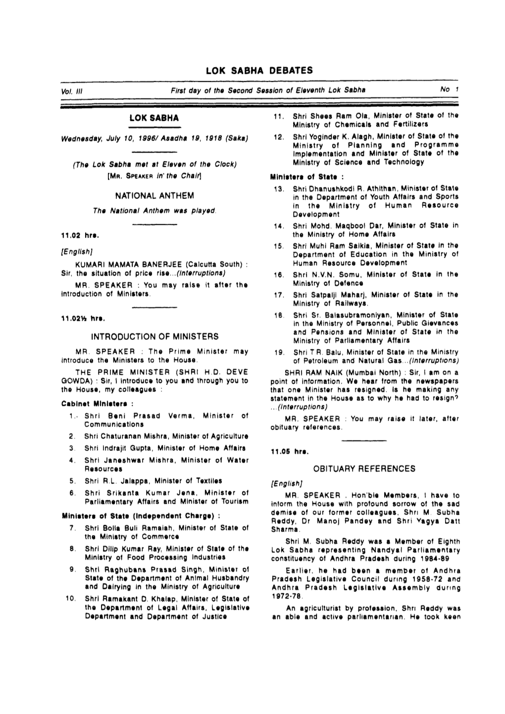 Lok Sabha Debates