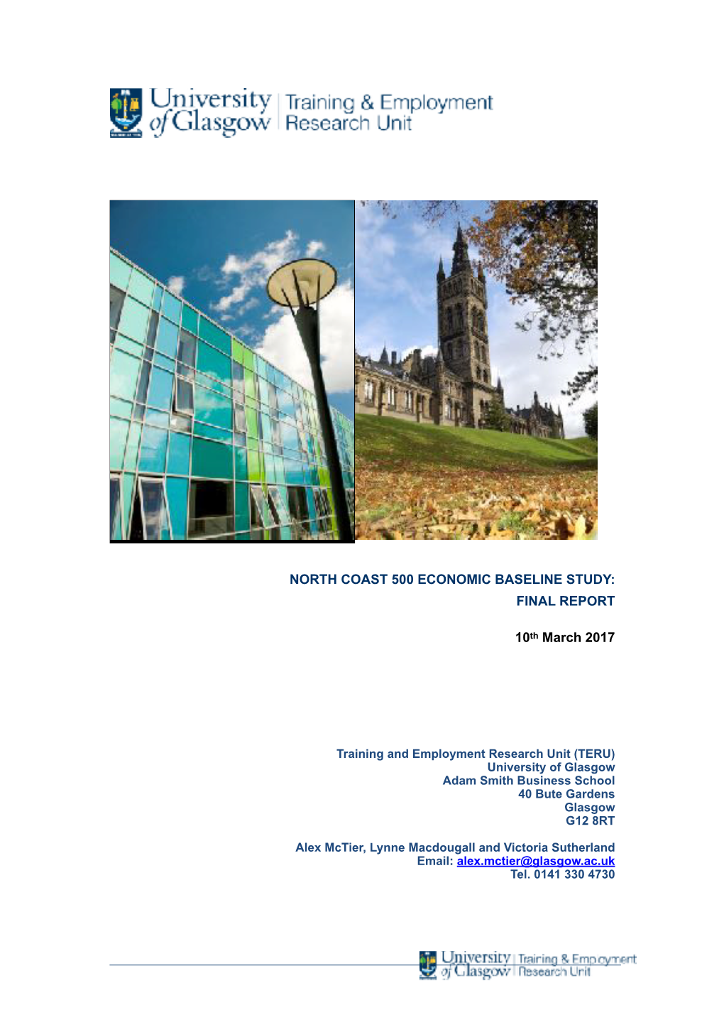 North Coast 500 Economic Baseline Study: Final Report