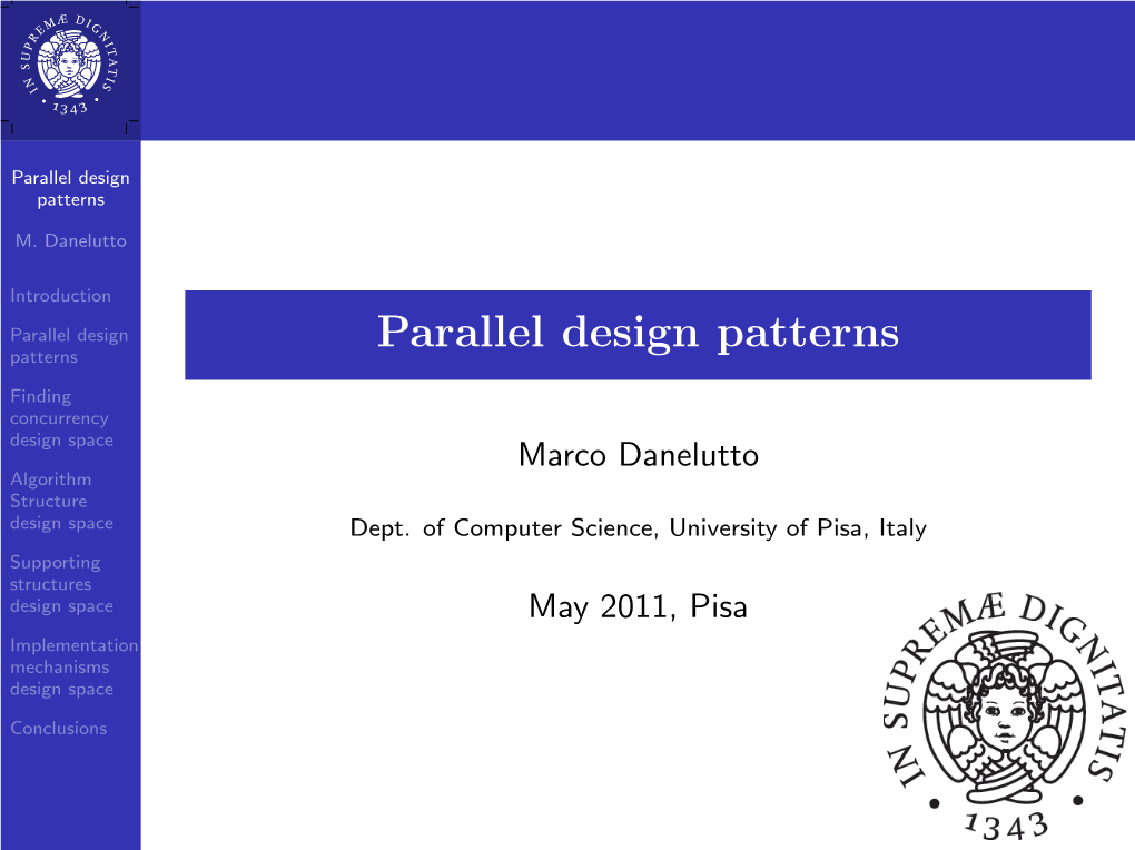Parallel Design Patterns