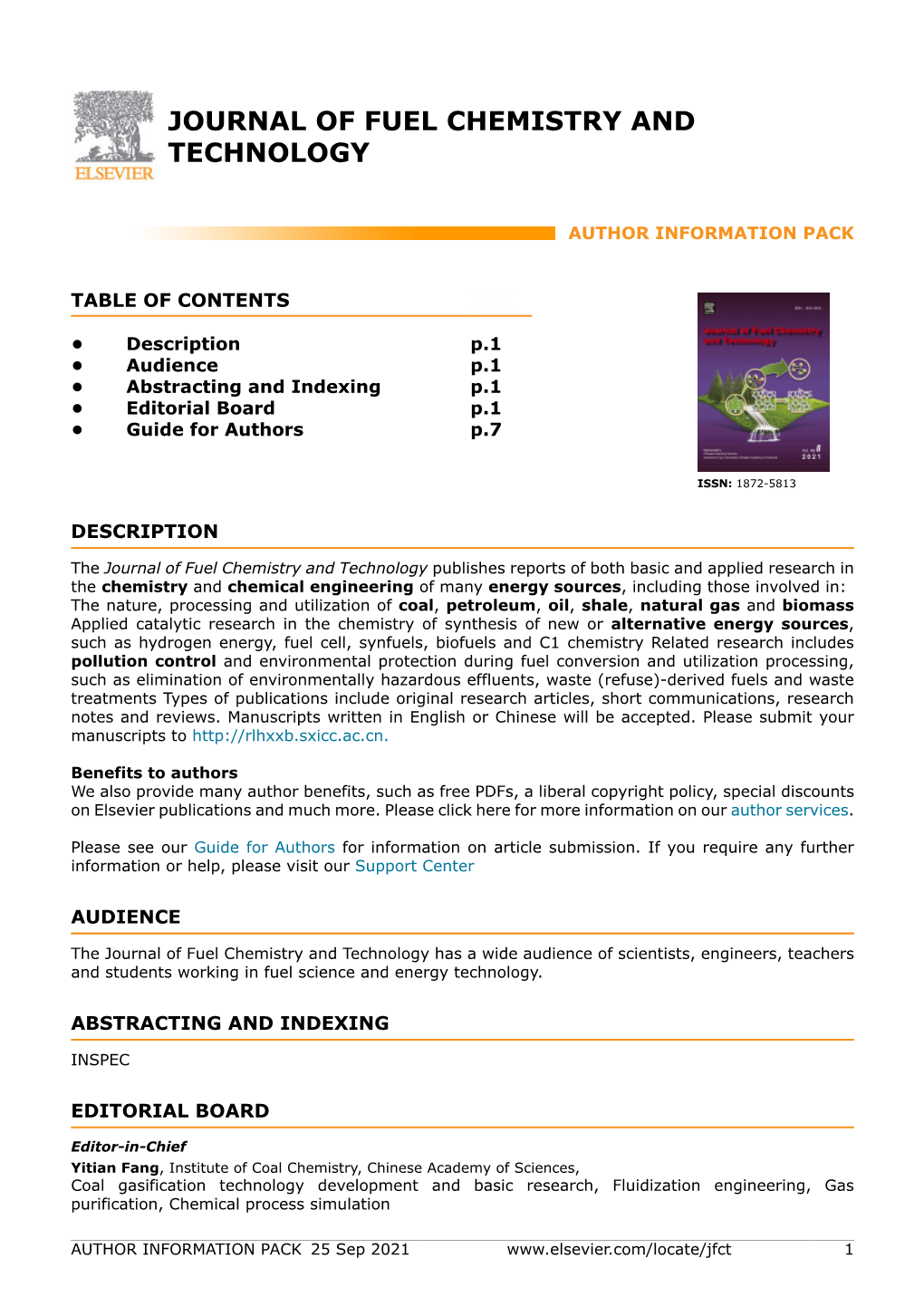 Journal of Fuel Chemistry and Technology