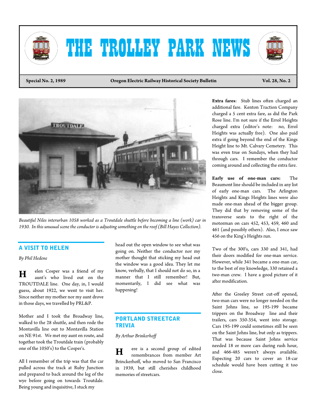 The Trolley Park News