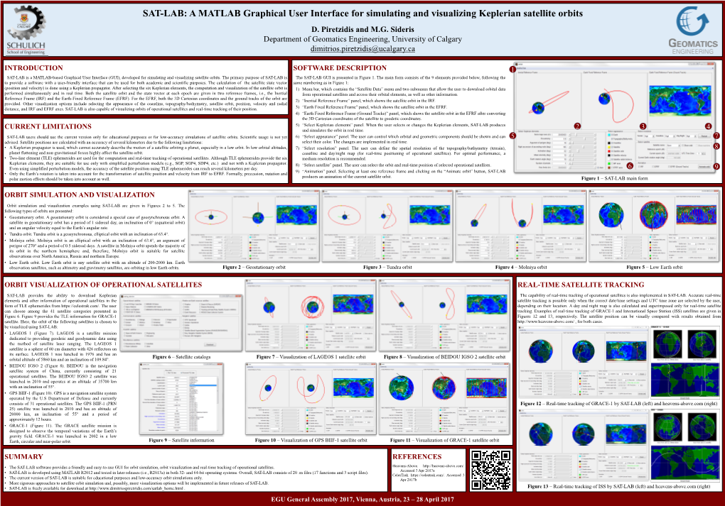 SAT-LAB: a MATLAB Graphical User Interface for Simulating and Visualizing Keplerian Satellite Orbits D