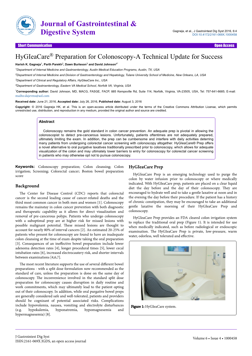 Hygieacare® Preparation for Colonoscopy-A Technical Update for Success Harish K