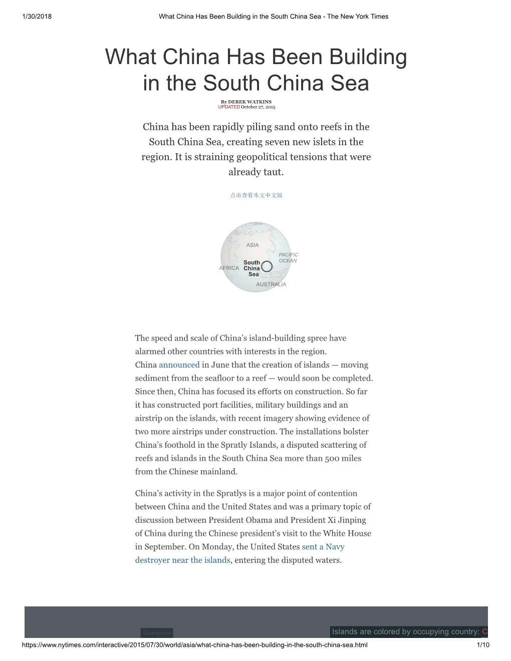 What China Has Been Building in the South China Sea - the New York Times
