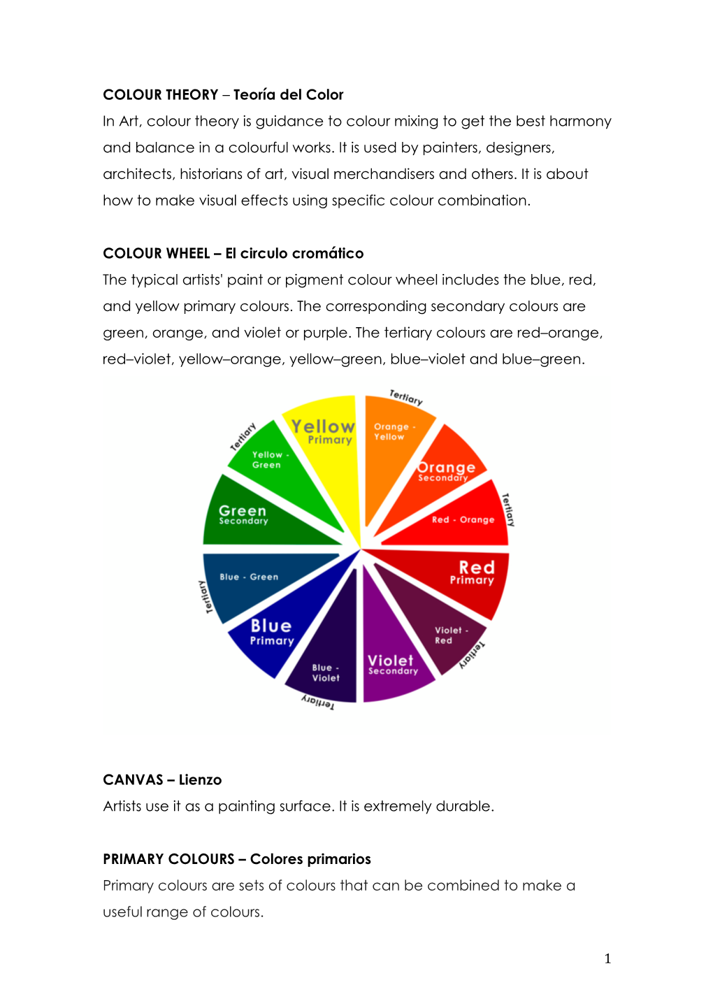 Teoría Del Color in Art, Colour Theory Is Guidance to Colour Mixing to Get the Best Harmony and Balance in a Colourful Works