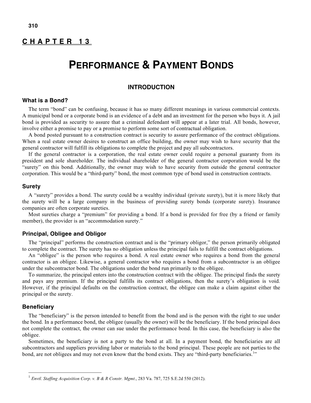 Performance & Payment Bonds