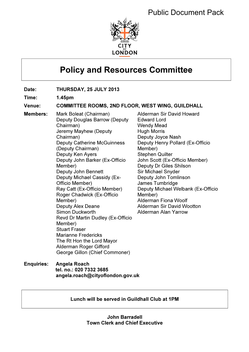 Policy and Resources Committee
