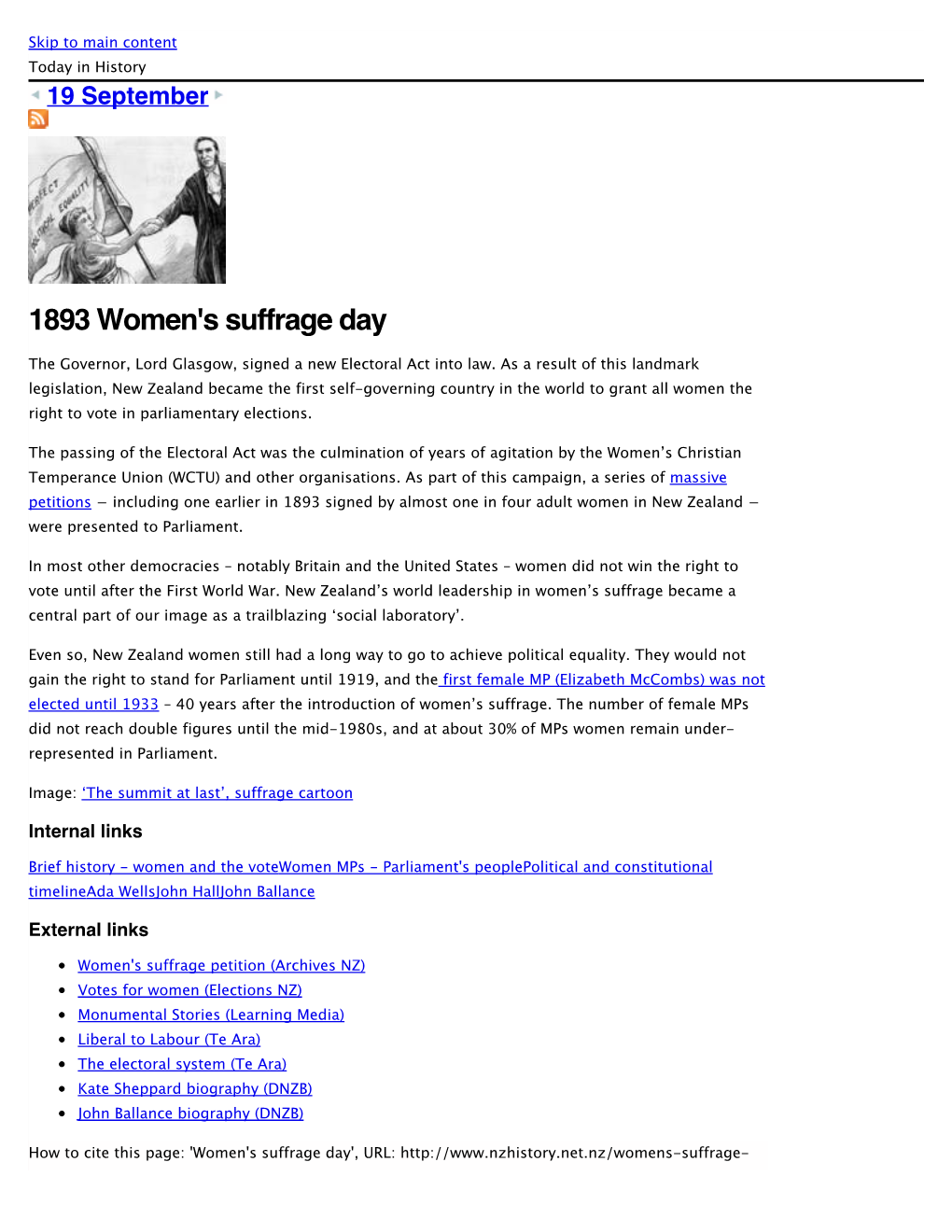 Women's Suffrage Day | Nzhistory, New Zealand History Online