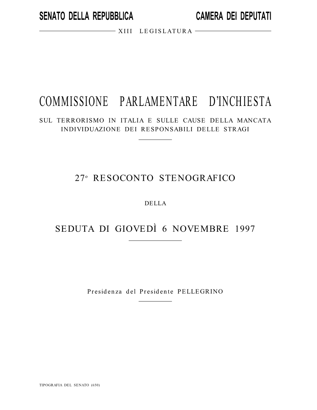 Commissione Parlamentare D'inchiesta