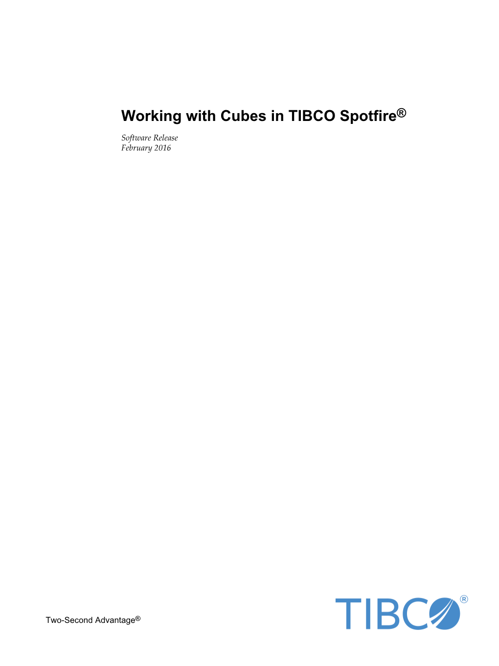 Working with Cubes in TIBCO Spotfire®