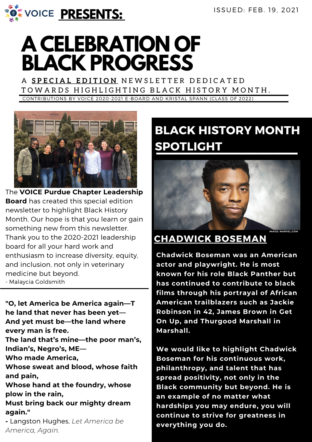 Black History Month Newsletter (PDF)
