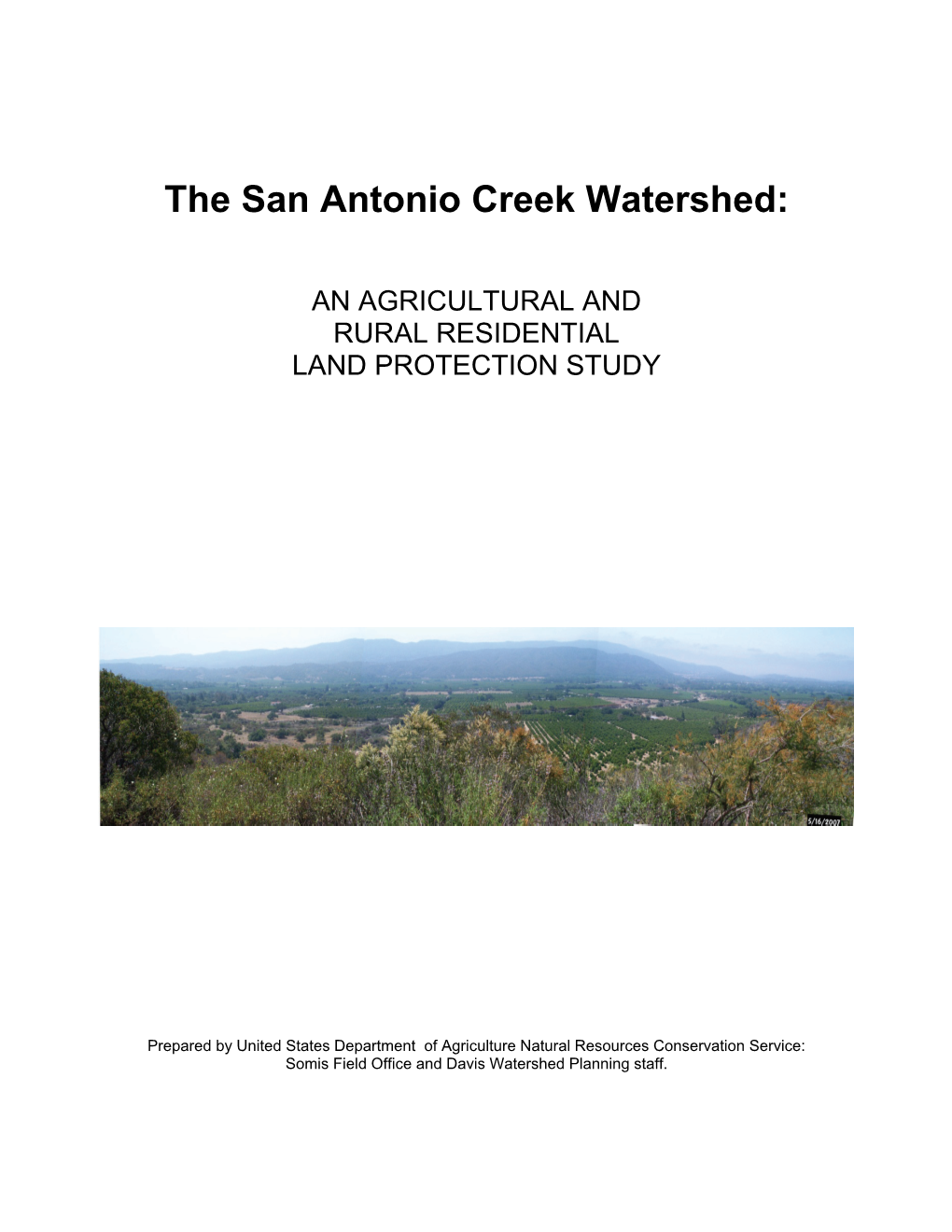 The San Antonio Creek Watershed