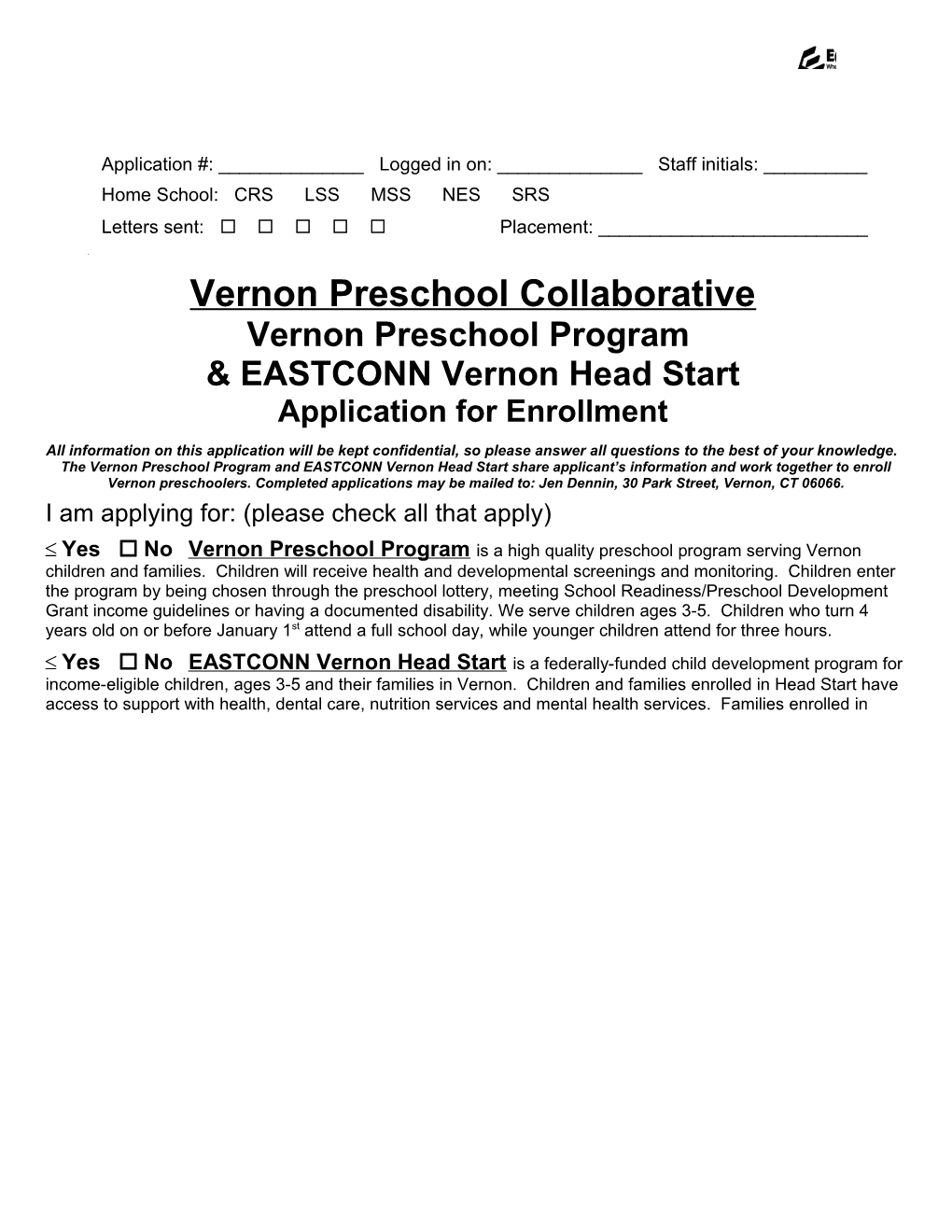 Windham Early Childhood Programs