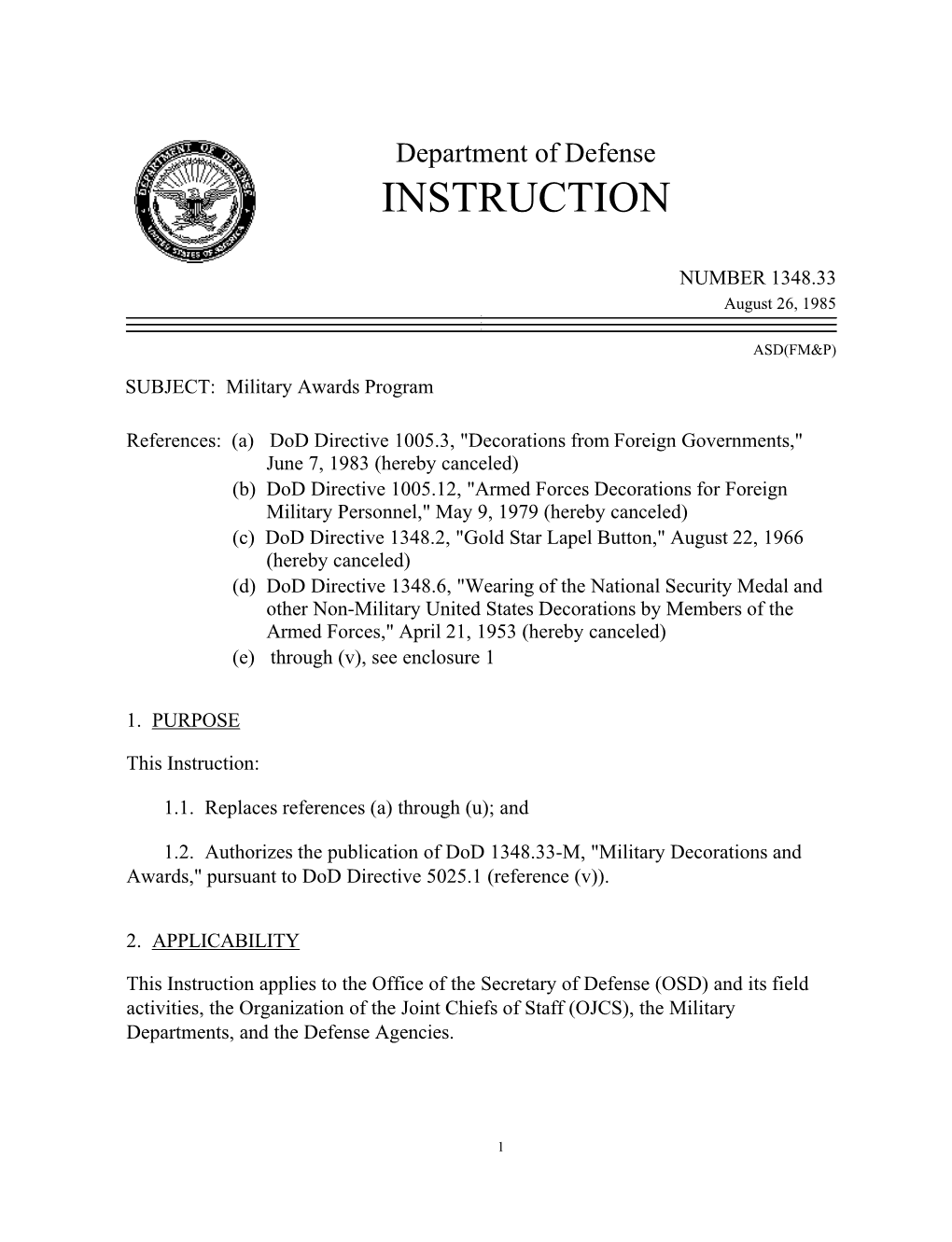 Dod Instruction 1348.33