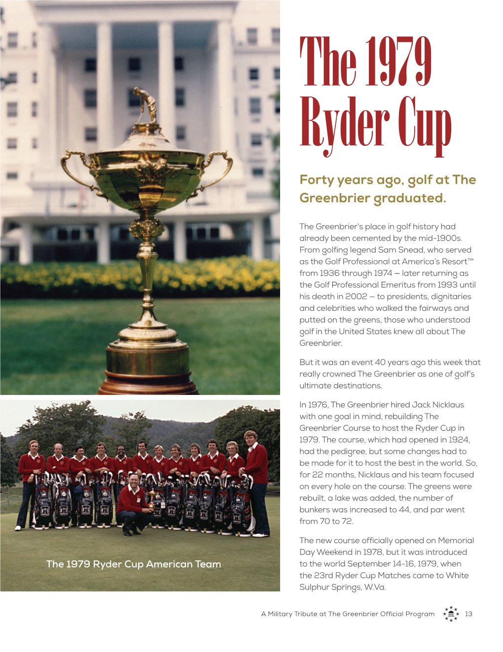 Ryder Cup 40Th Anniversary