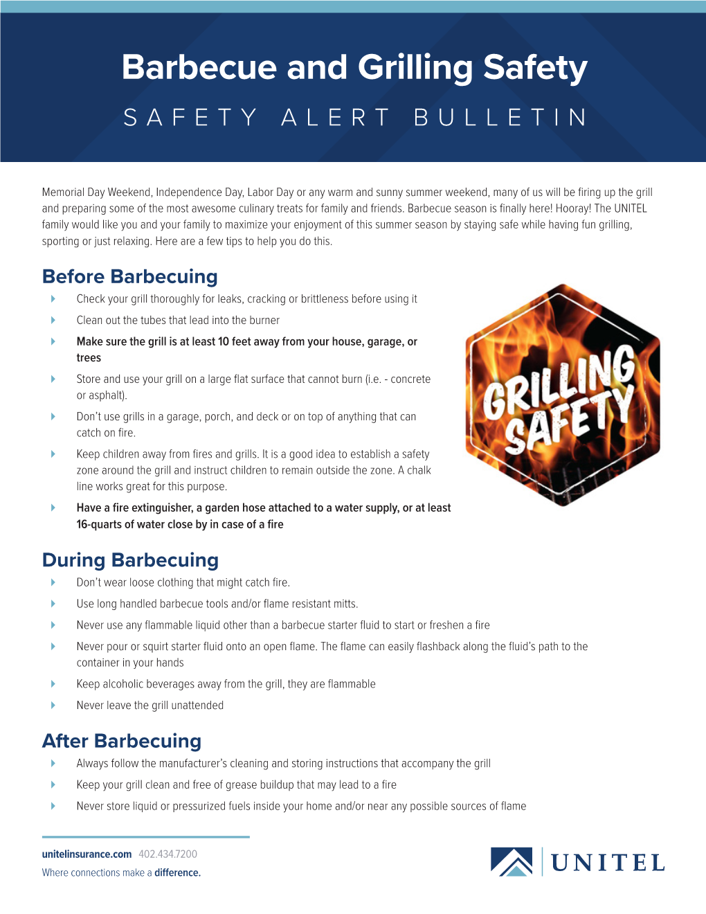 Barbecue and Grilling Safety SAFETY ALERT BULLETIN