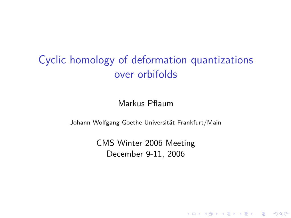 Cyclic Homology of Deformation Quantizations Over Orbifolds