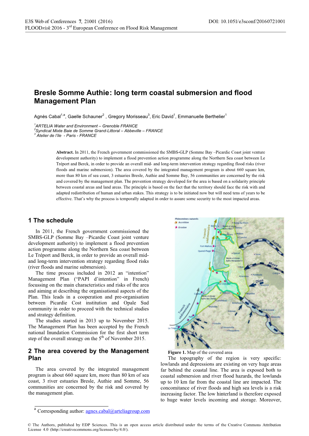 Bresle Somme Authie : Long Term Coastal Submersion and Flood Management Plan