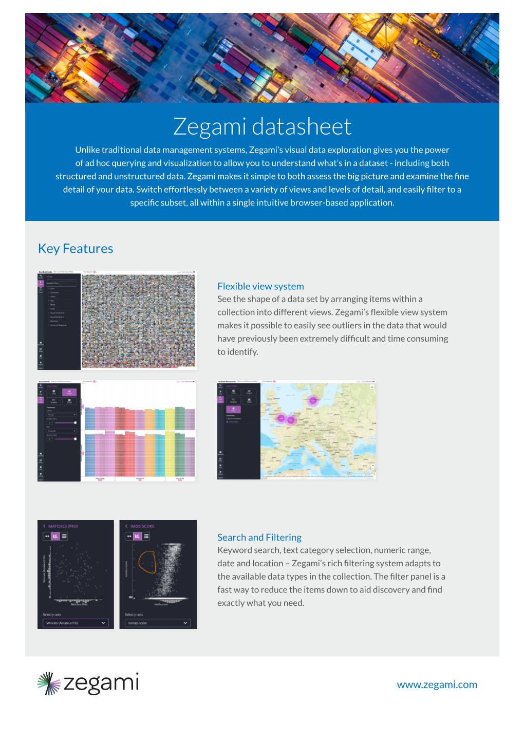 Zegami Datasheet