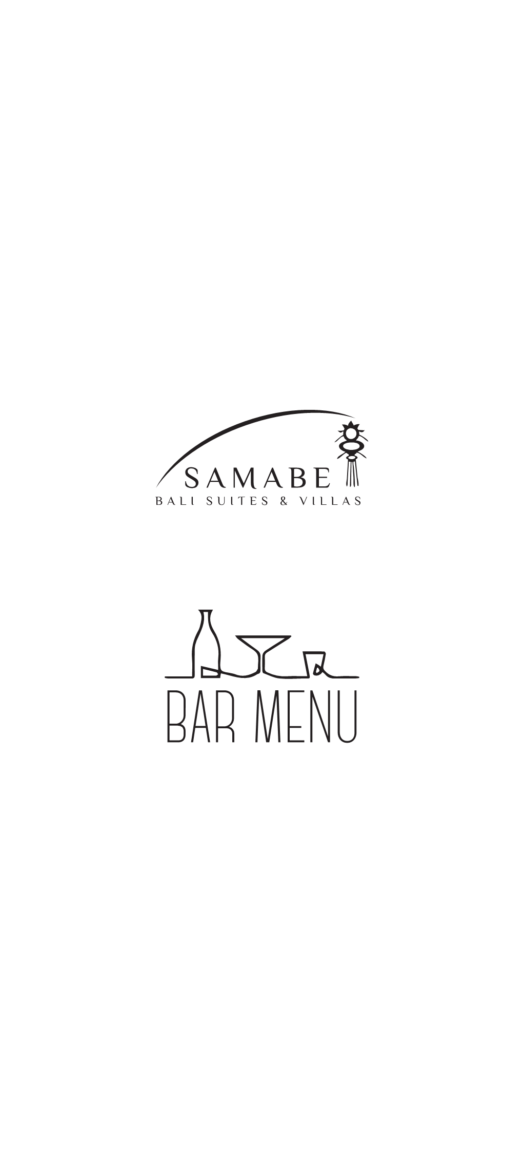 Samabe Bar Menu (Display Only)