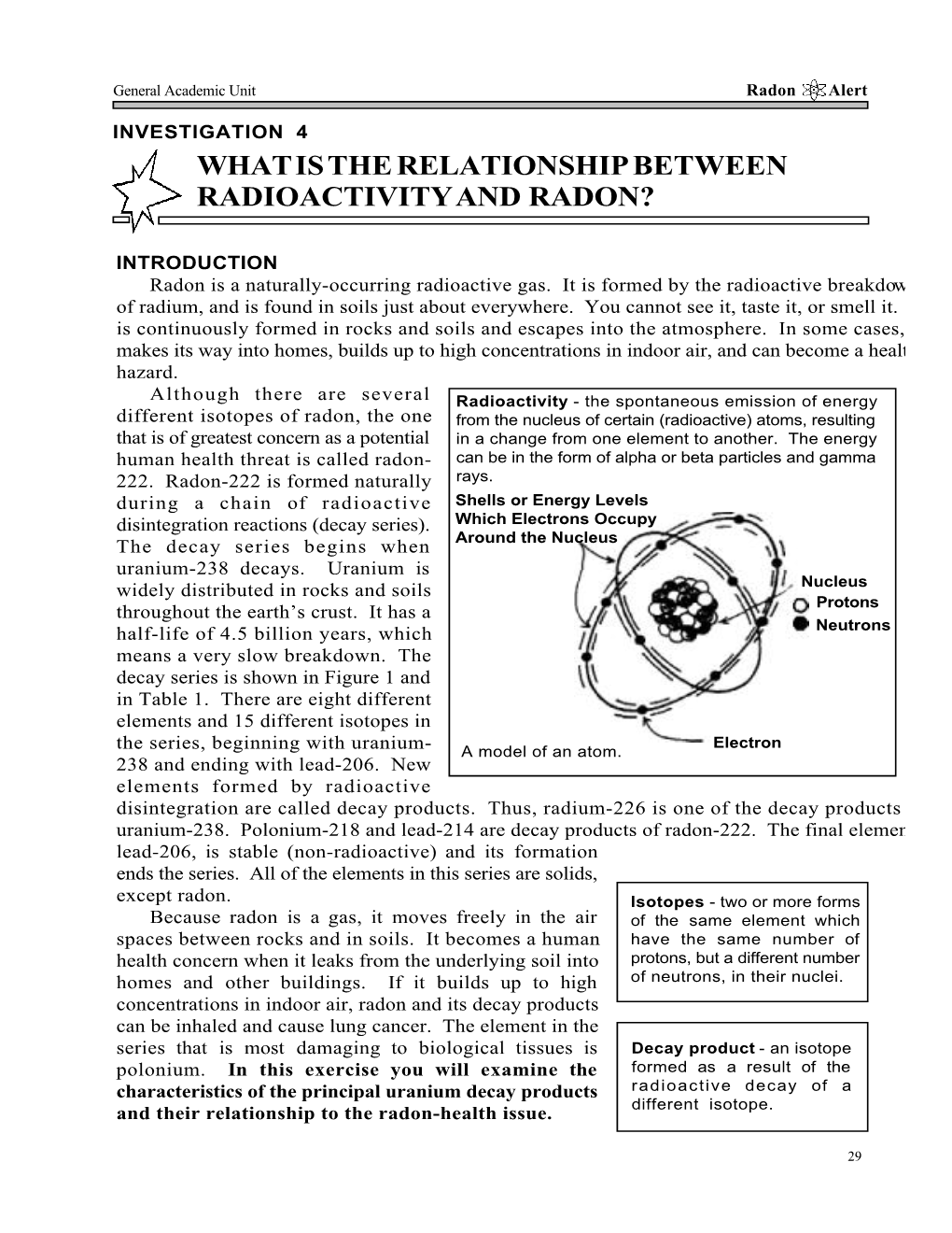 What Is the Relationship Between Radioactivity and Radon?